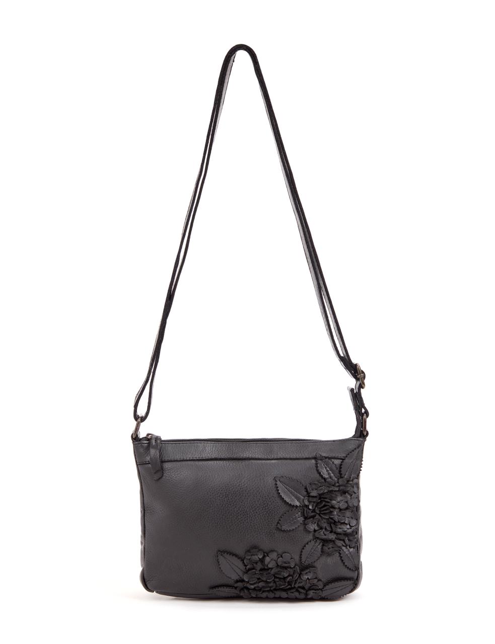 ELIZA CROSS BODY BAG W/ ADJUSTABLE STRAP - BLACK