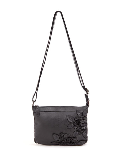 ELIZA CROSS BODY BAG W/ ADJUSTABLE STRAP - BLACK