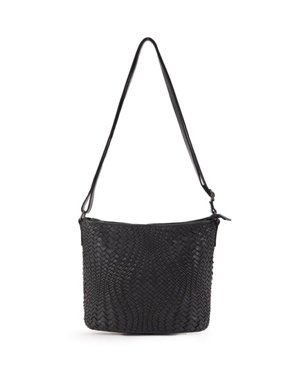 COOGEE CROSS BODY BAG W/ ADJUSTABLE STRAP - BLACK