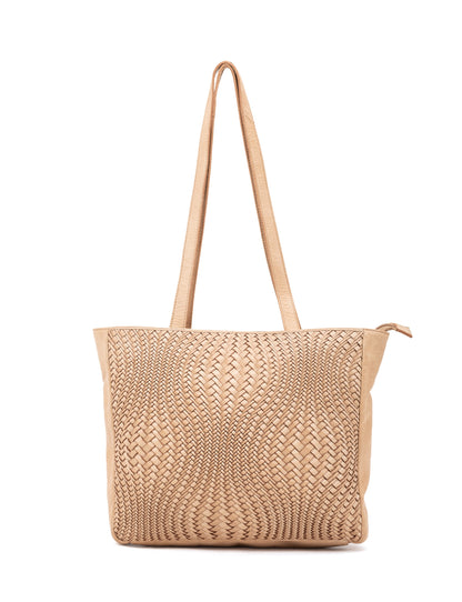 TOOWOOMBA WOVEN TOTE - TAUPE