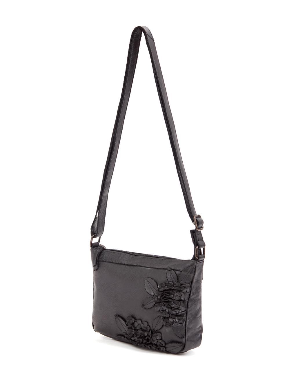 ELIZA CROSS BODY BAG W/ ADJUSTABLE STRAP - BLACK