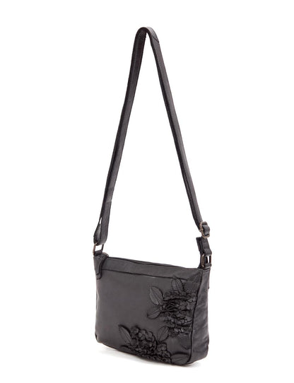 ELIZA CROSS BODY BAG W/ ADJUSTABLE STRAP - BLACK
