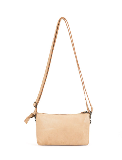 FITZROY STUDDED CROSS BODY BAG W/ ADJUSTABLE STRAP - TAUPE