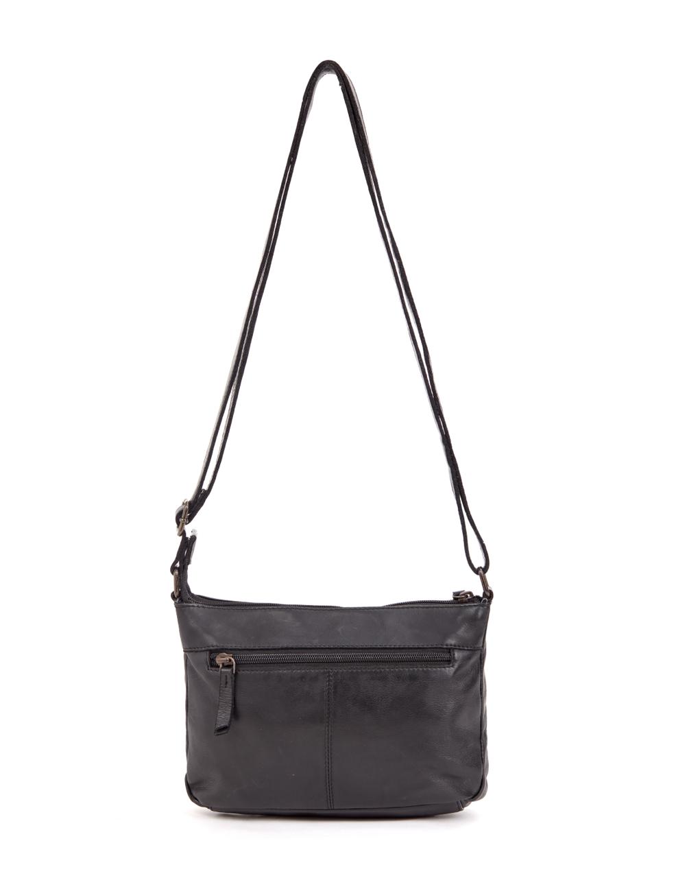 ELIZA CROSS BODY BAG W/ ADJUSTABLE STRAP - BLACK