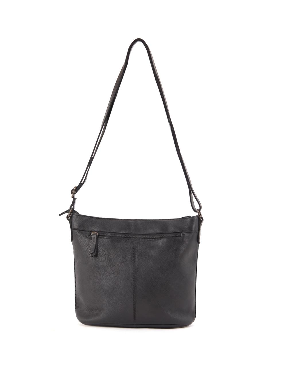 COOGEE CROSS BODY BAG W/ ADJUSTABLE STRAP - BLACK