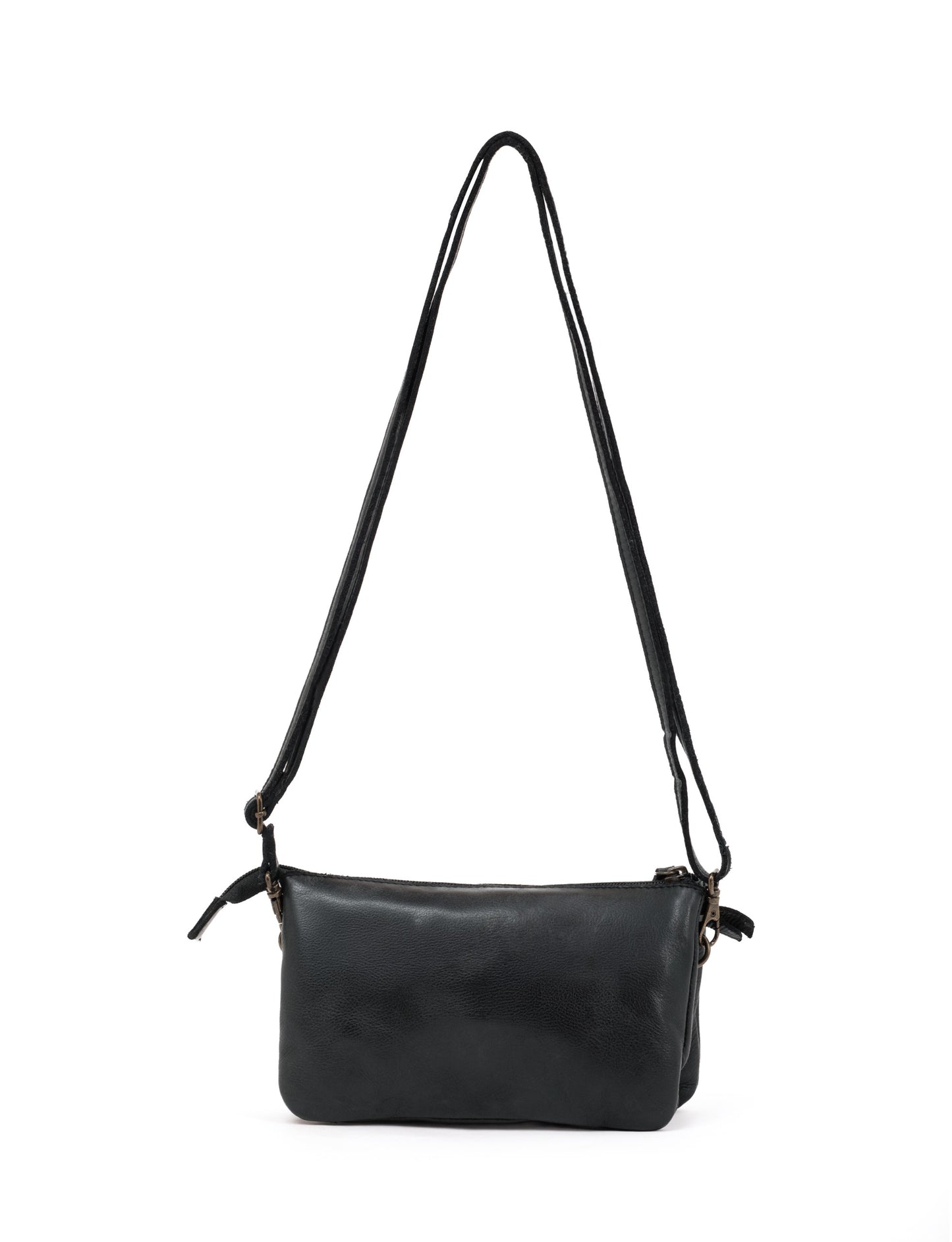 FITZROY STUDDED CROSS BODY BAG W/ ADJUSTABLE STRAP - BLACK