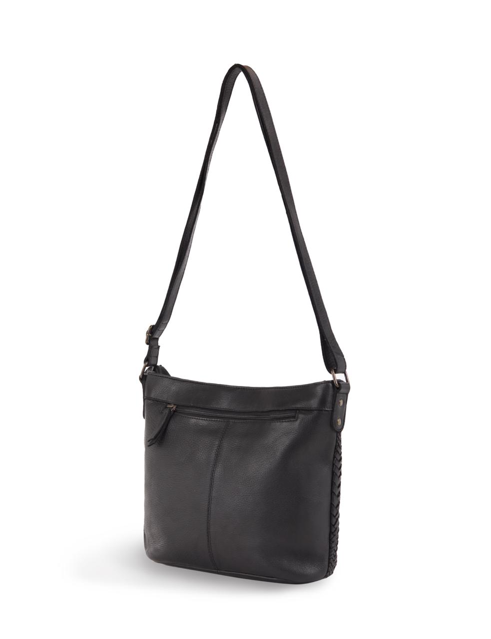 COOGEE CROSS BODY BAG W/ ADJUSTABLE STRAP - BLACK