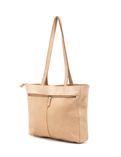 TOOWOOMBA WOVEN TOTE - TAUPE