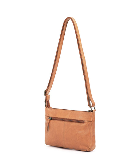 ELIZA CROSS BODY BAG W/ ADJUSTABLE STRAP - TAN