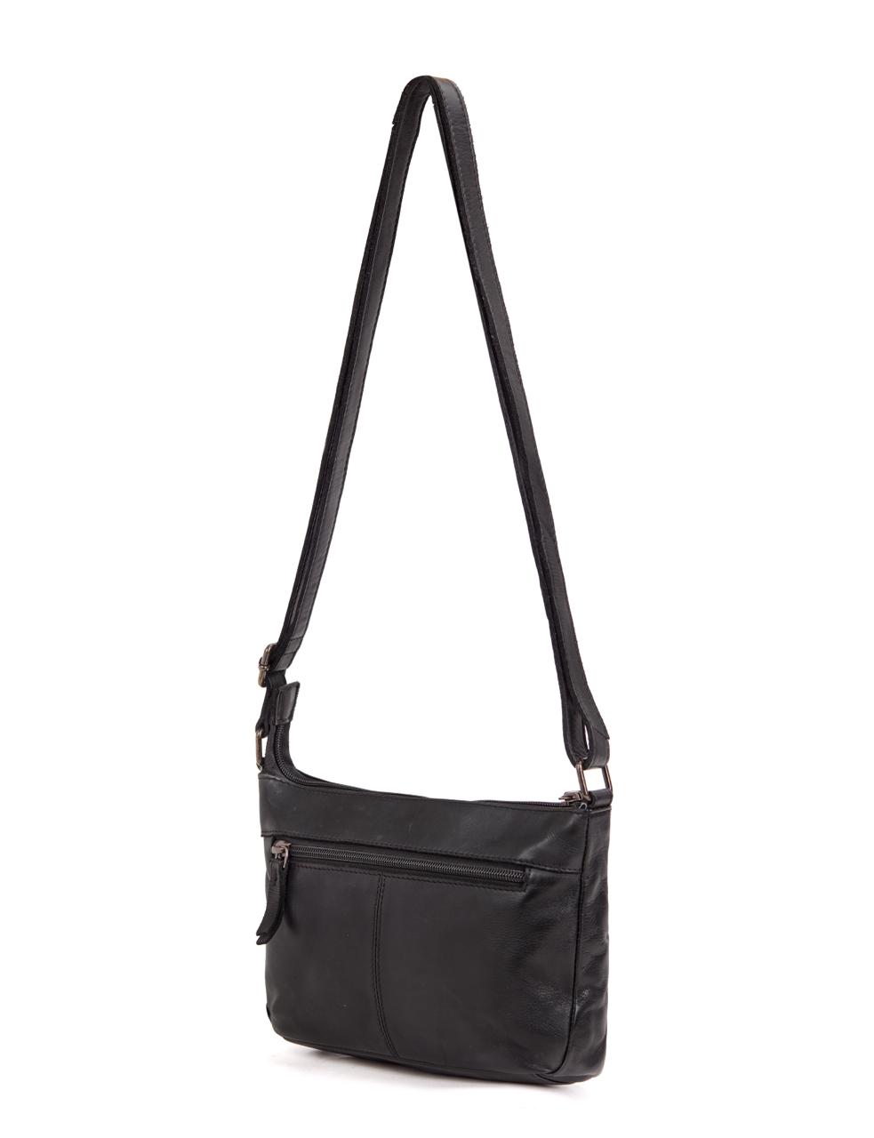 ELIZA CROSS BODY BAG W/ ADJUSTABLE STRAP - BLACK