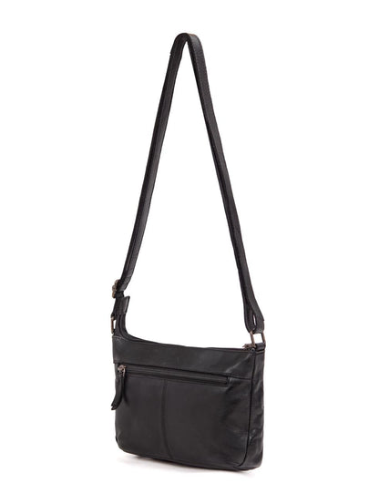 ELIZA CROSS BODY BAG W/ ADJUSTABLE STRAP - BLACK