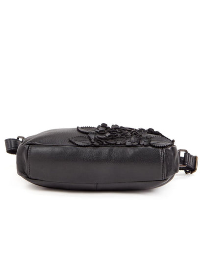 ELIZA CROSS BODY BAG W/ ADJUSTABLE STRAP - BLACK