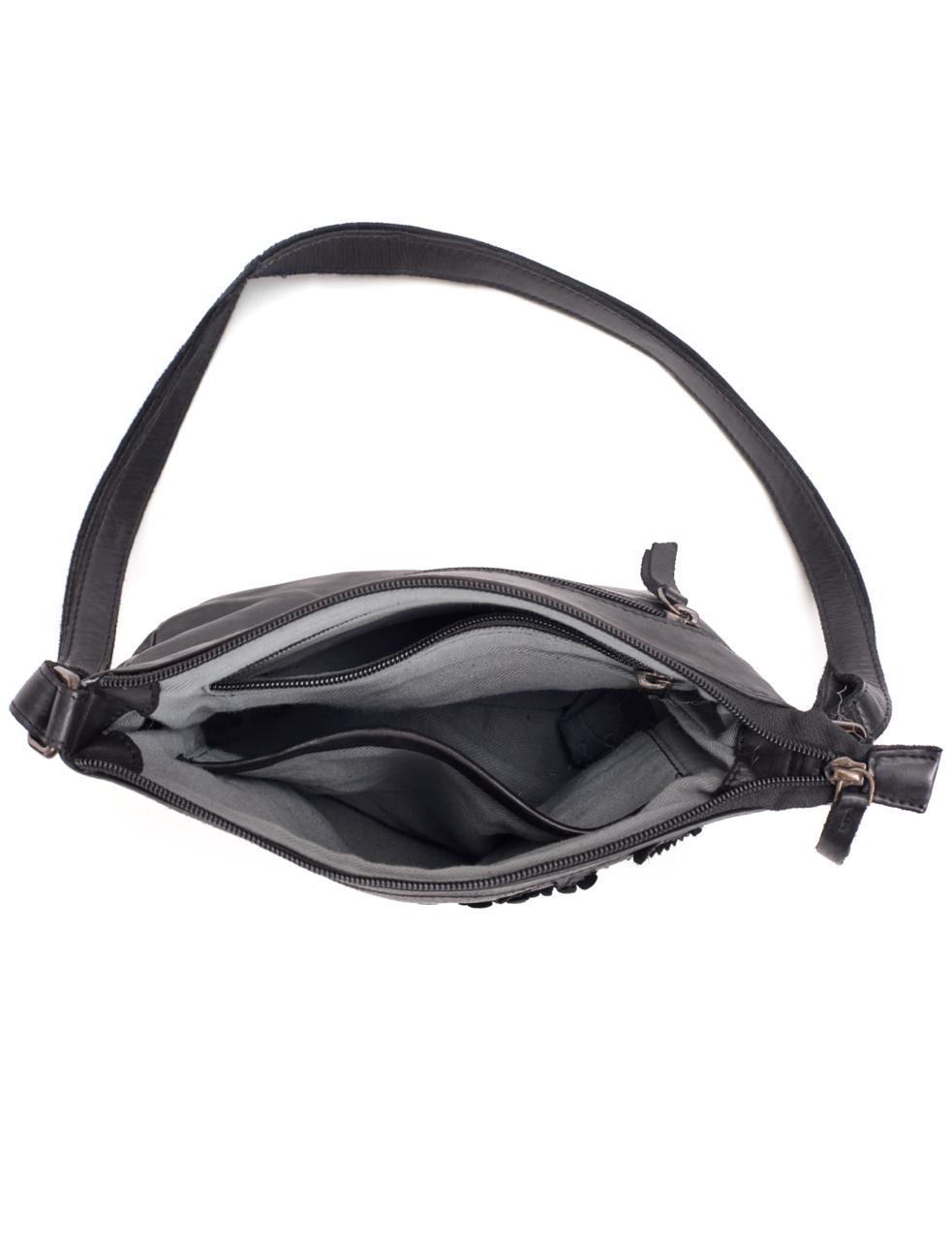 ELIZA CROSS BODY BAG W/ ADJUSTABLE STRAP - BLACK