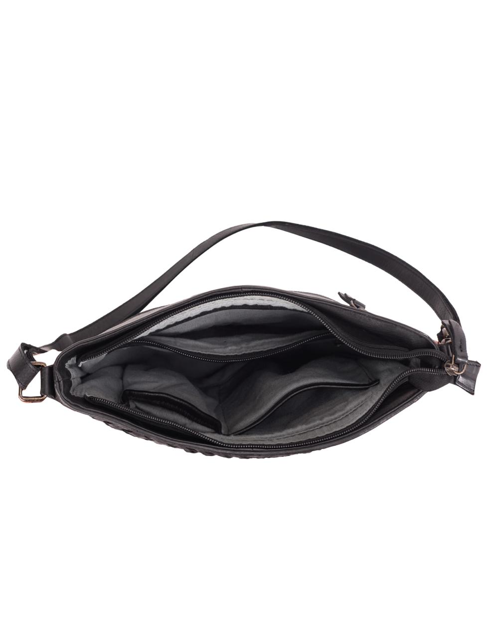 COOGEE CROSS BODY BAG W/ ADJUSTABLE STRAP - BLACK