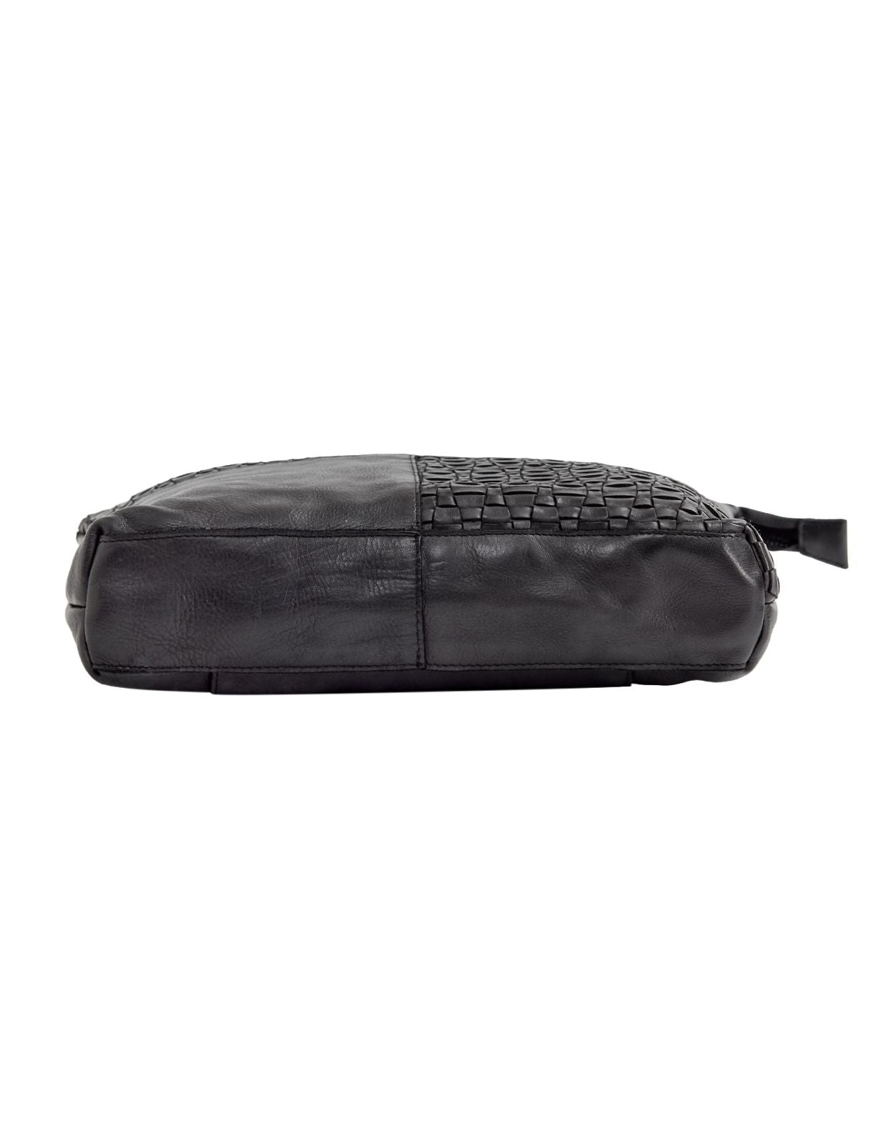 LONGREACH PANELLED LEATHER  TOTE BAG- A-0002-BLACK- NEW IN