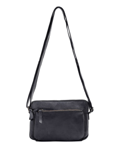 BROOME SML LEATHER XBODY BAG- A-0005-BLACK- NEW IN