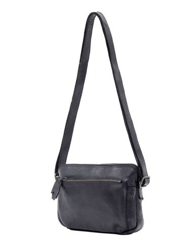 BROOME SML LEATHER XBODY BAG- A-0005-BLACK- NEW IN