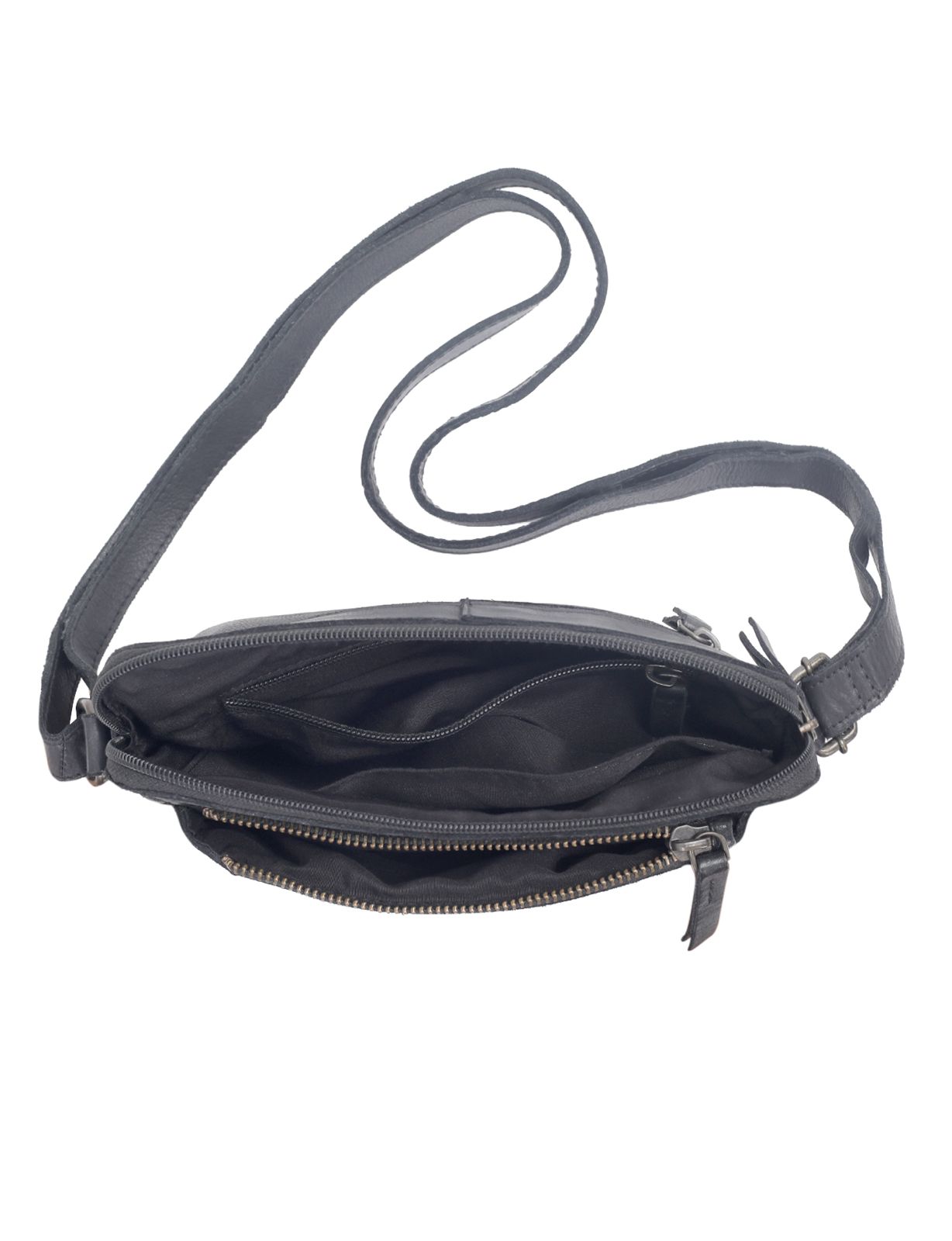 BROOME SML LEATHER XBODY BAG- A-0005-BLACK- NEW IN