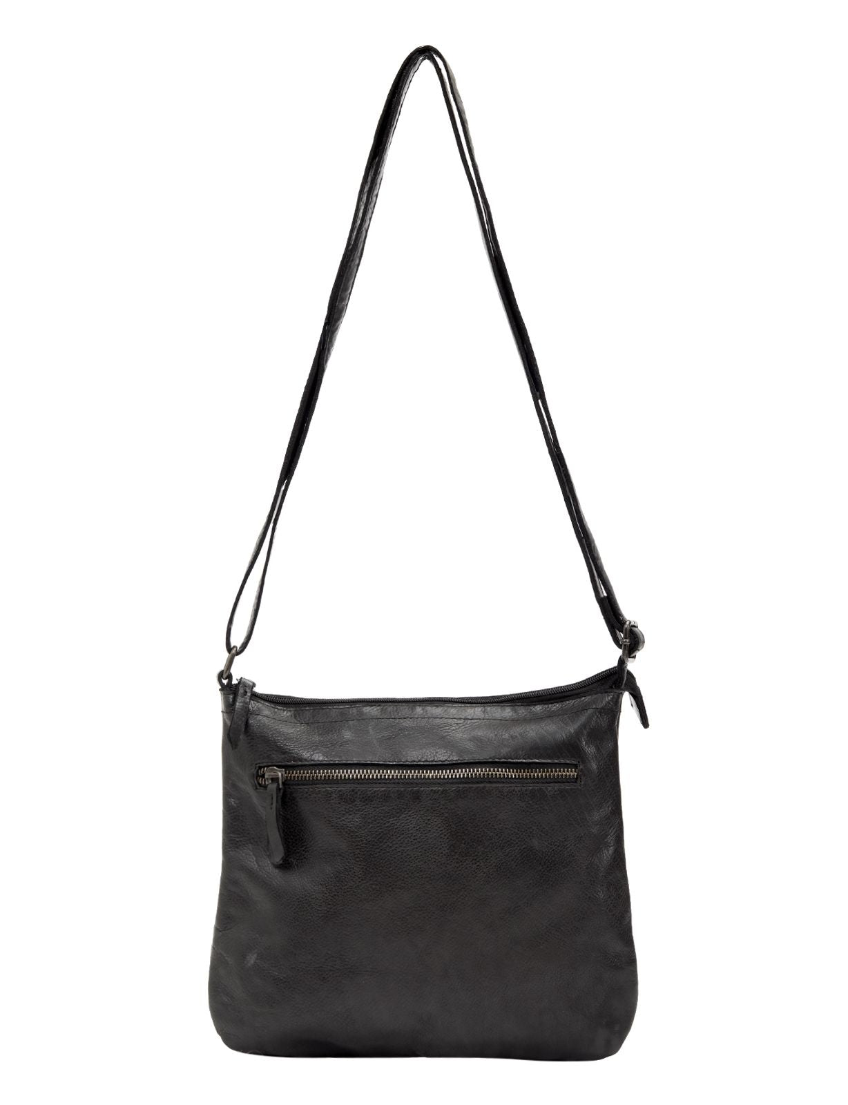 TENTERFIELD LGE LEATHER XBODY BAG- A-0007-BLACK- NEW IN