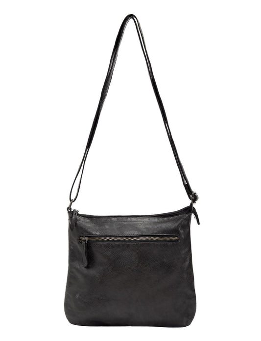 TENTERFIELD LGE LEATHER XBODY BAG- A-0007-BLACK- NEW IN