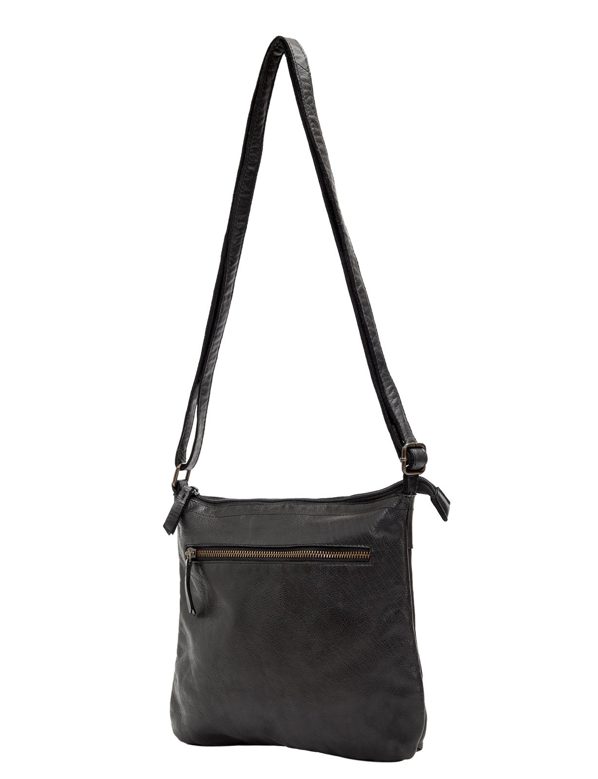 TENTERFIELD LGE LEATHER XBODY BAG- A-0007-BLACK- NEW IN