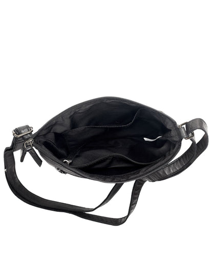 TENTERFIELD LGE LEATHER XBODY BAG- A-0007-BLACK- NEW IN