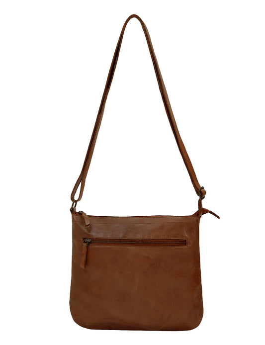 TENTERFIELD LGE LEATHER XBODY BAG- A-0007-COGNAC- NEW IN