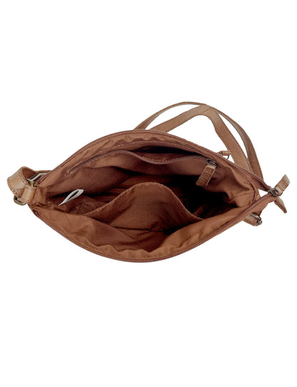 TENTERFIELD LGE LEATHER XBODY BAG- A-0007-COGNAC- NEW IN