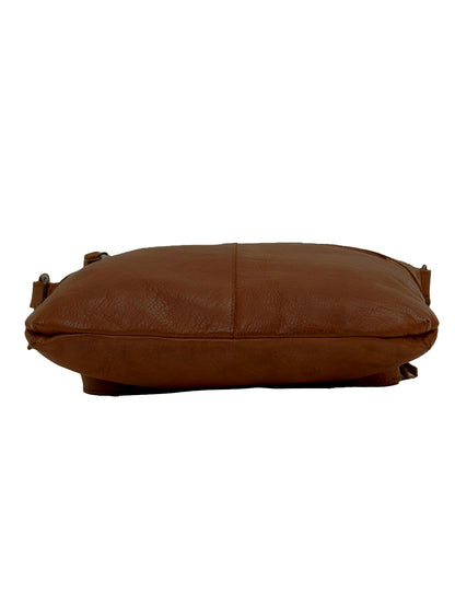 ROMA MED LEATHER XBODY BAG- A-0008-COGNAC- NEW IN