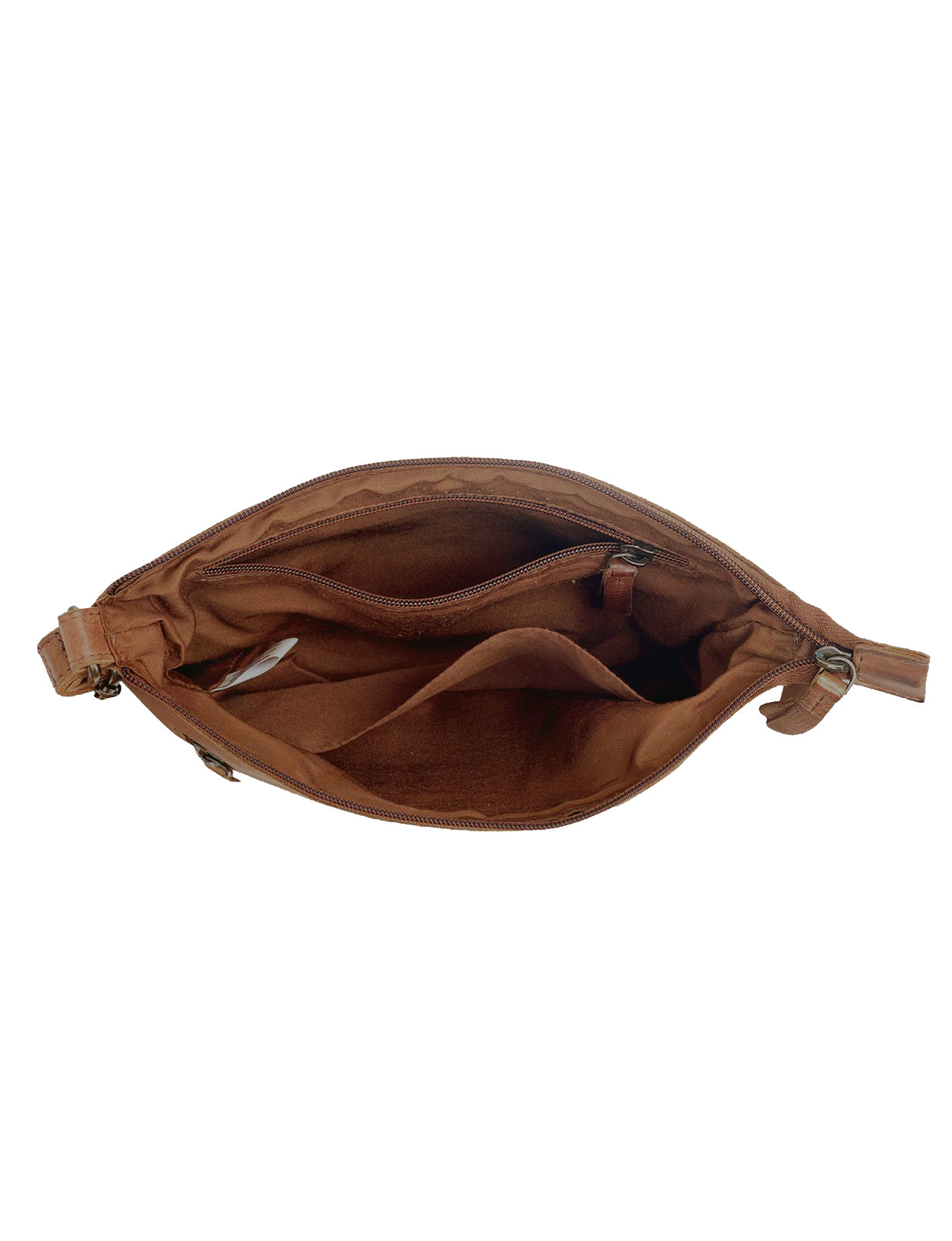 ROMA MED LEATHER XBODY BAG- A-0008-COGNAC- NEW IN