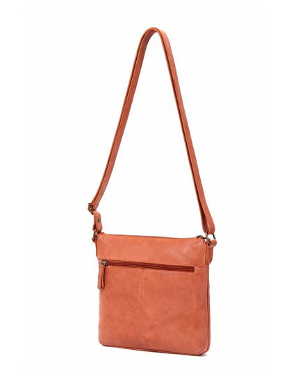ARMIDALE WOVEN DETAIL LEATHER XBODY BAG-A-0011-TAN- NEW IN