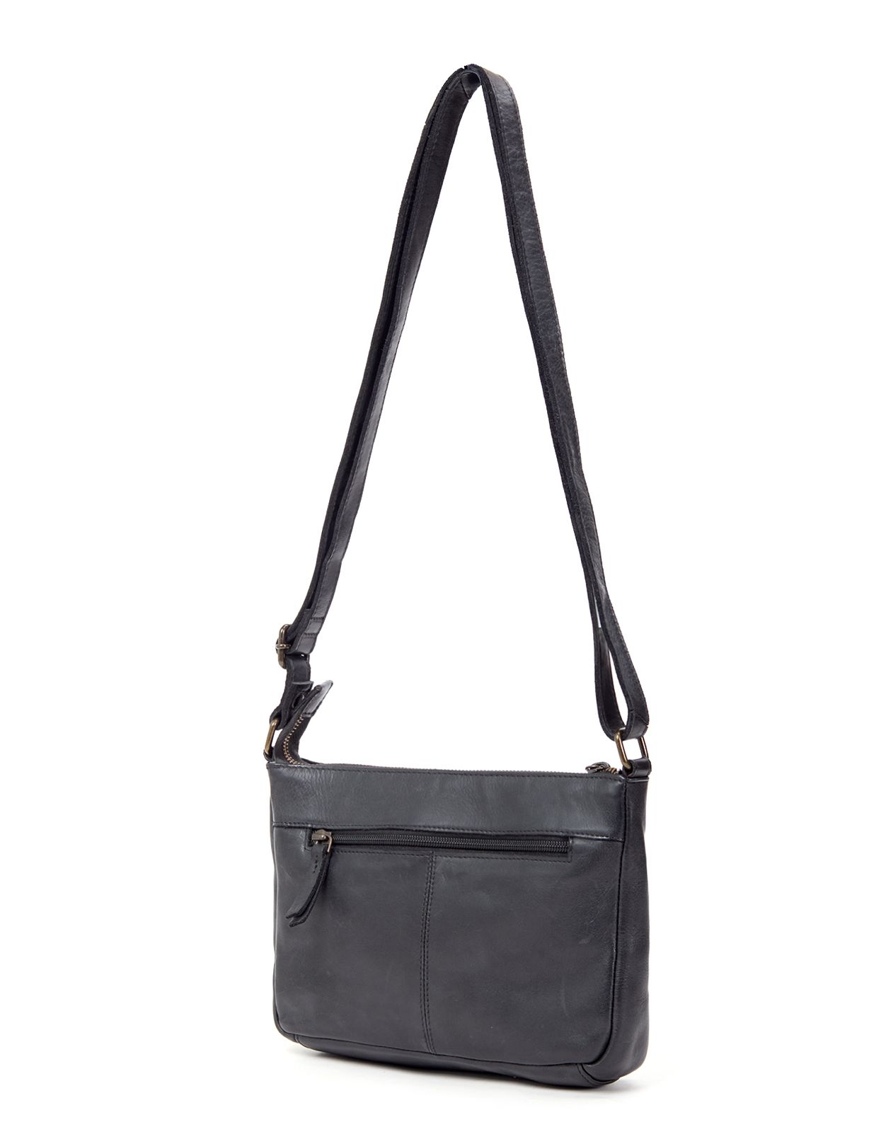 TAMWORTH PATCHWORK DETAIL LEATHER XBODY BAG- A-0012-BLK- NEW IN