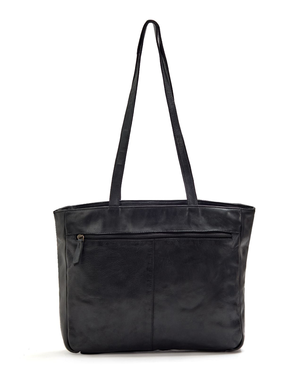 COOKTOWN WOVEN LEATHER TOTE BAG- A-0013-BLK- NEW IN