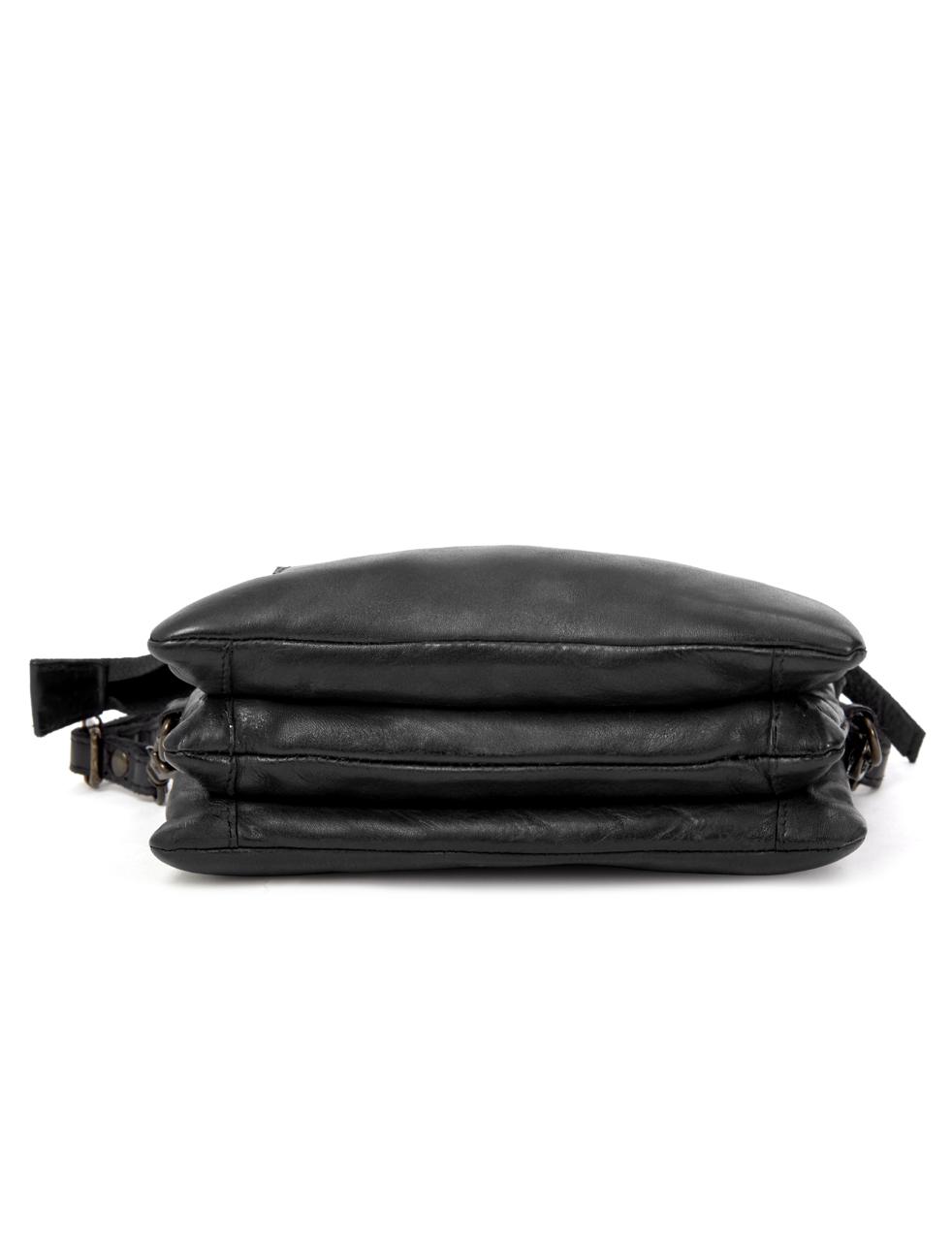 DEVONPORT LEATHER XBODY BAG- A-0014-BLK- NEW IN