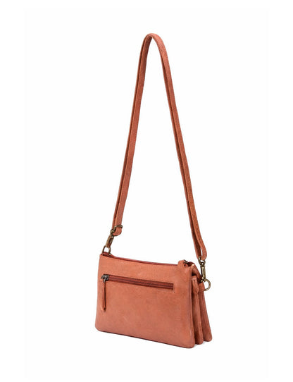 DEVONPORT LEATHER XBODY BAG- A-0014-TAN- NEW IN