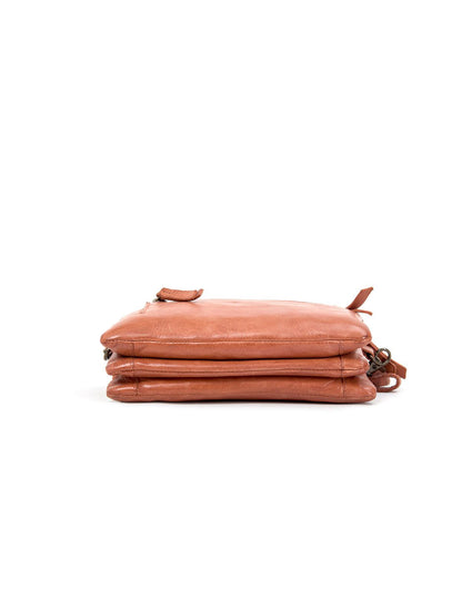 DEVONPORT LEATHER XBODY BAG- A-0014-TAN- NEW IN