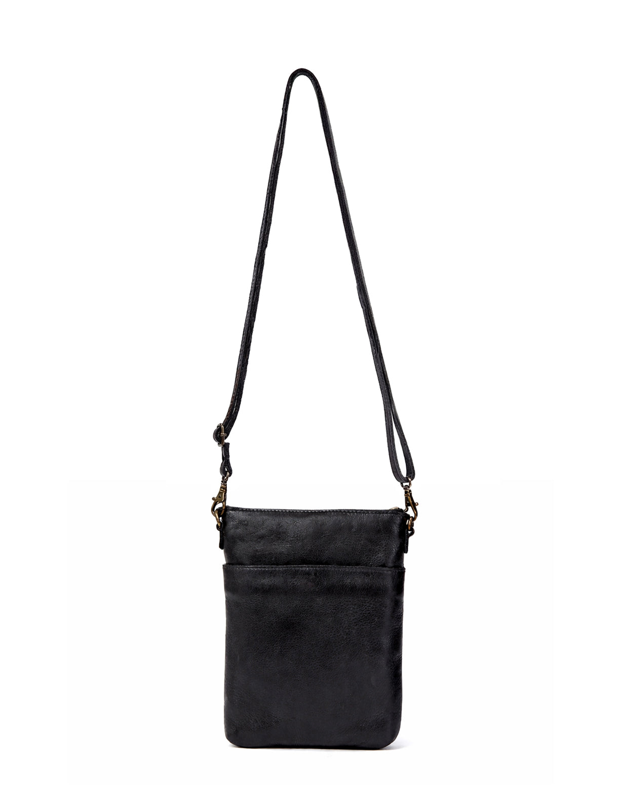 BATHURST LEATHER XBODY BAG- A-0016-BLK- NEW IN