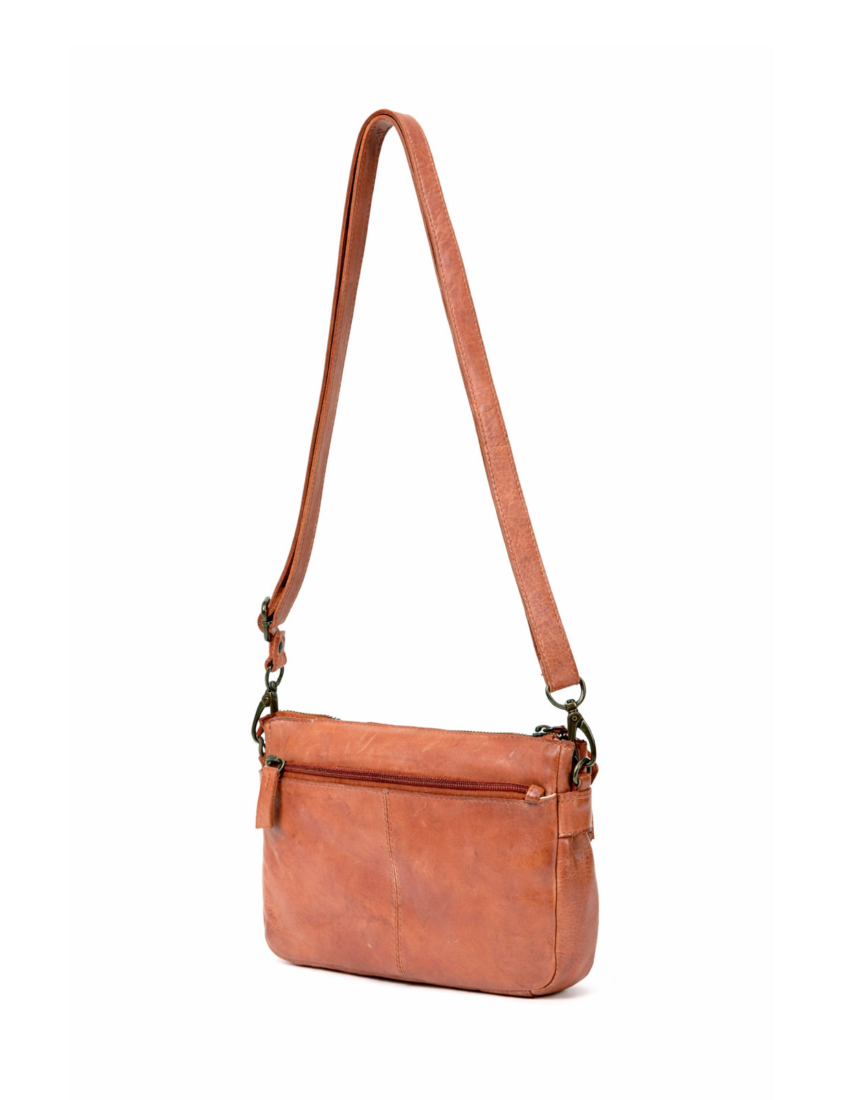 RENMARK WOVEN DETAIL LEATHER XBODY BAG- A-0018-TAN- NEW IN
