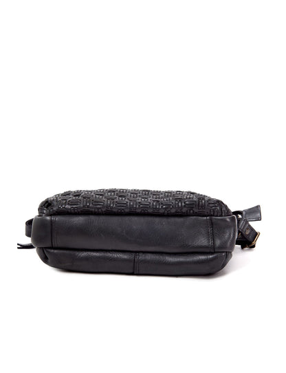 ALBANY MULTICOMPARTMENT LEATHER XBODY BAG- A-0019-BLK- NEW IN