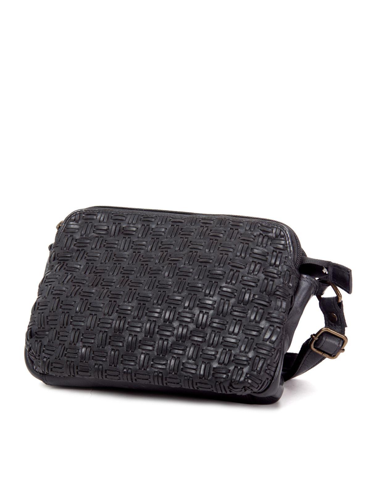 ALBANY MULTICOMPARTMENT LEATHER XBODY BAG- A-0019-BLK- NEW IN