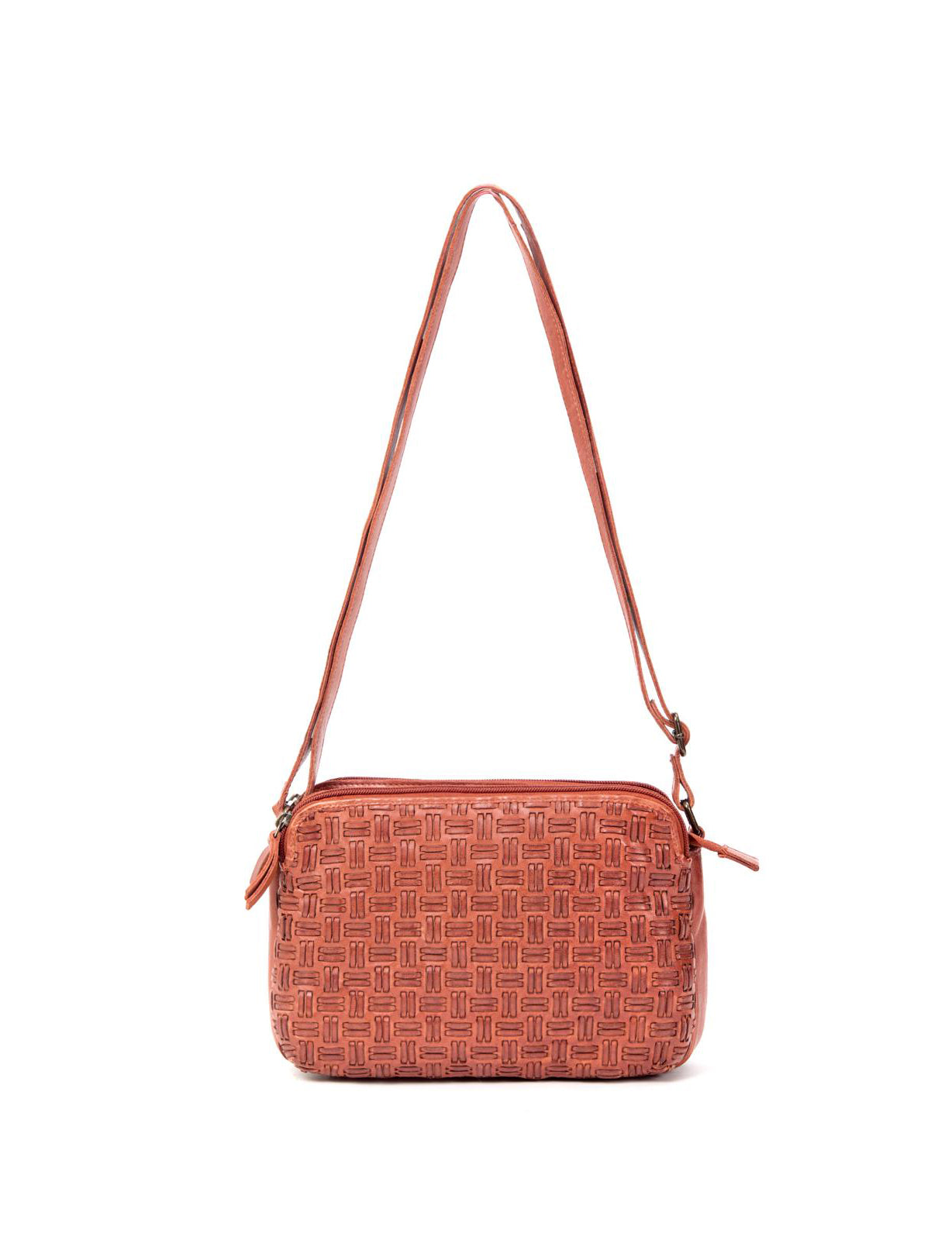 ALBANY MULTICOMPARTMENT LEATHER XBODY BAG- A-0019-TAN- NEW IN