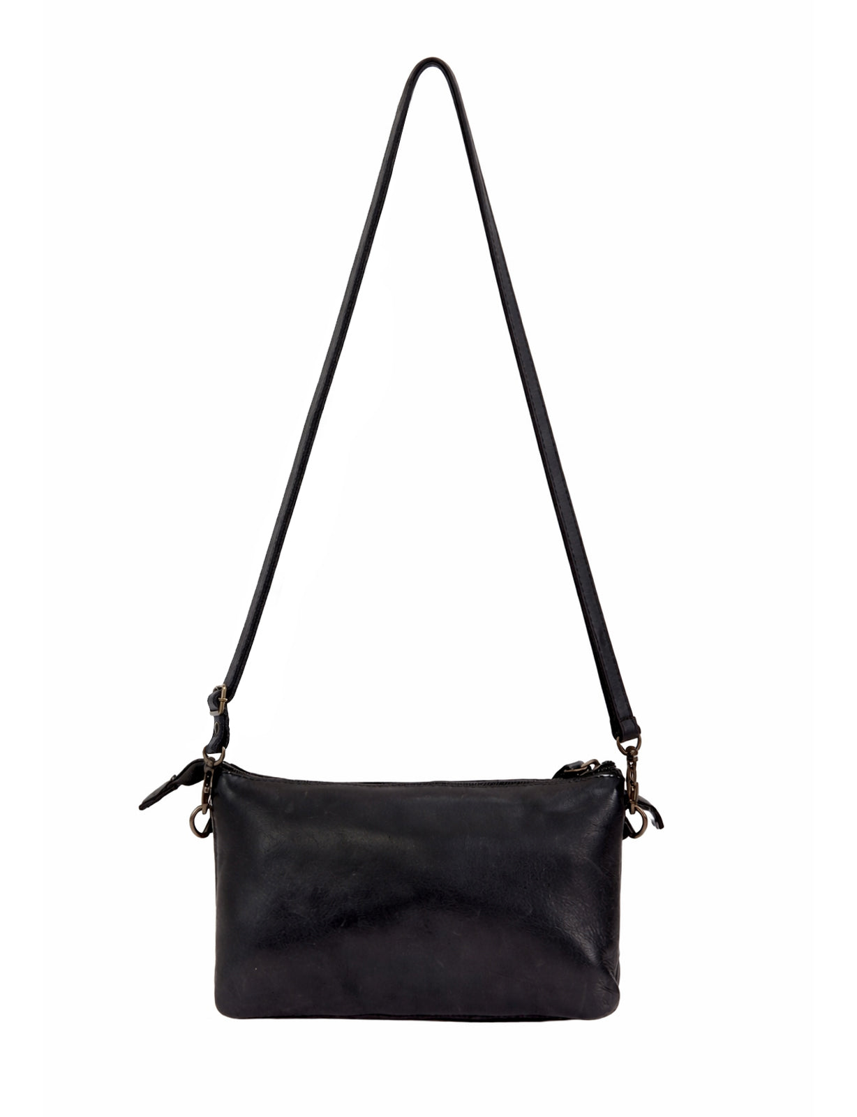 COWRA STUD DETAIL LEATHER XBODY BAG- A-0021-BLK- NEW IN