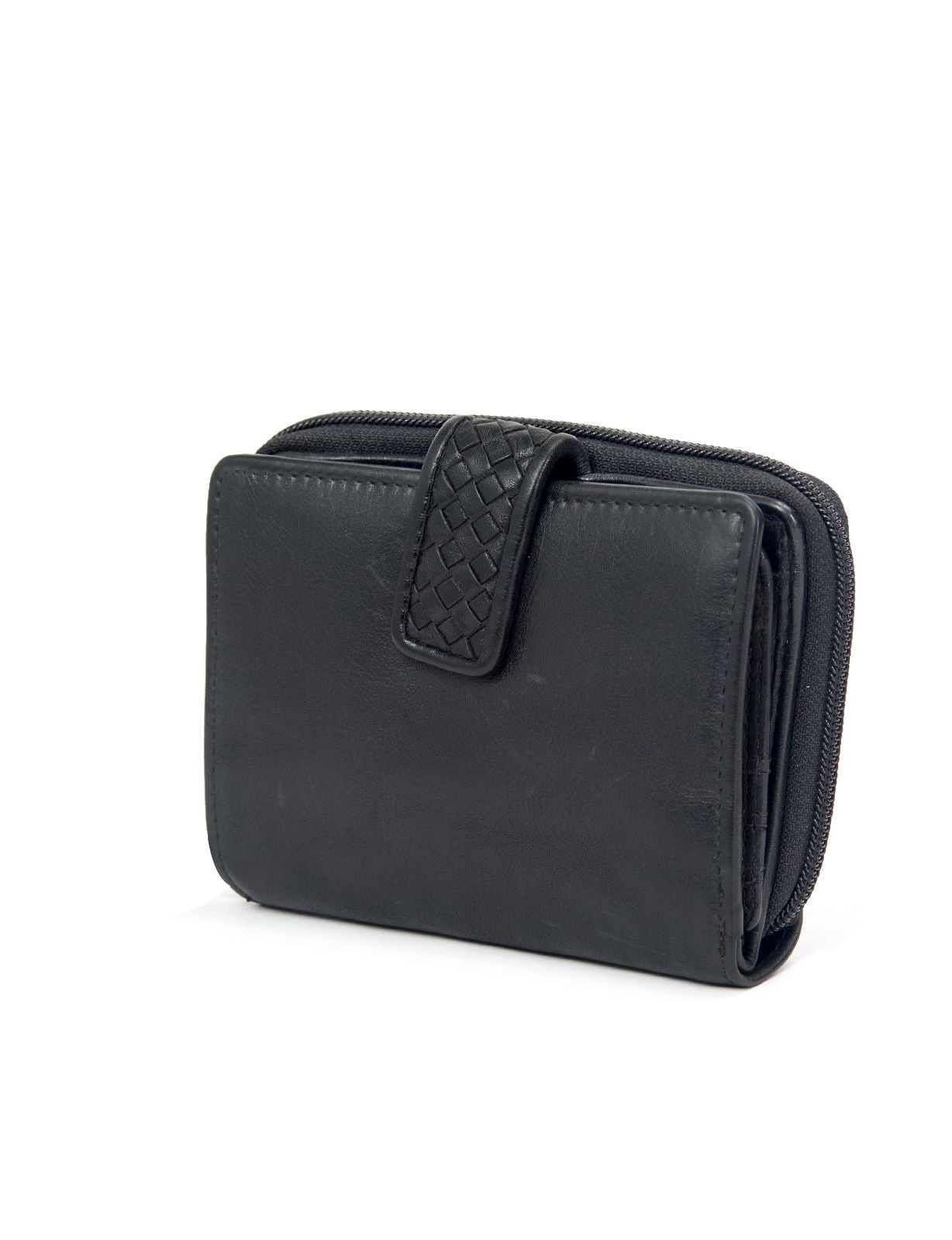 MILANG MEDIUM TAB LEATHER WALLET- A-0023-BLK- NEW IN