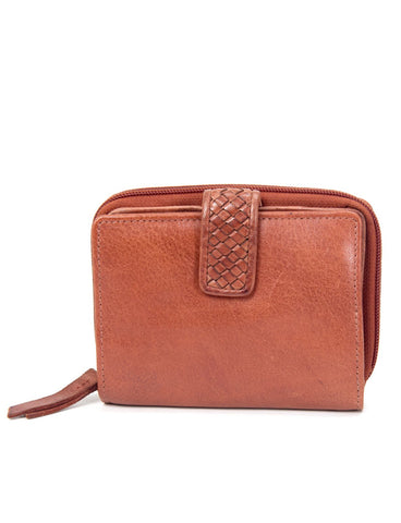 MILANG MEDIUM TAB LEATHER WALLET- A-0023-TAN- NEW IN