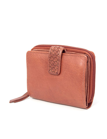 MILANG MEDIUM TAB LEATHER WALLET- A-0023-TAN- NEW IN
