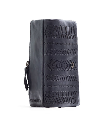 ARDROSSAN BRAIDED DETAIL LGE LEATHER TAB WALLET- A-0024-BLK- NEW IN