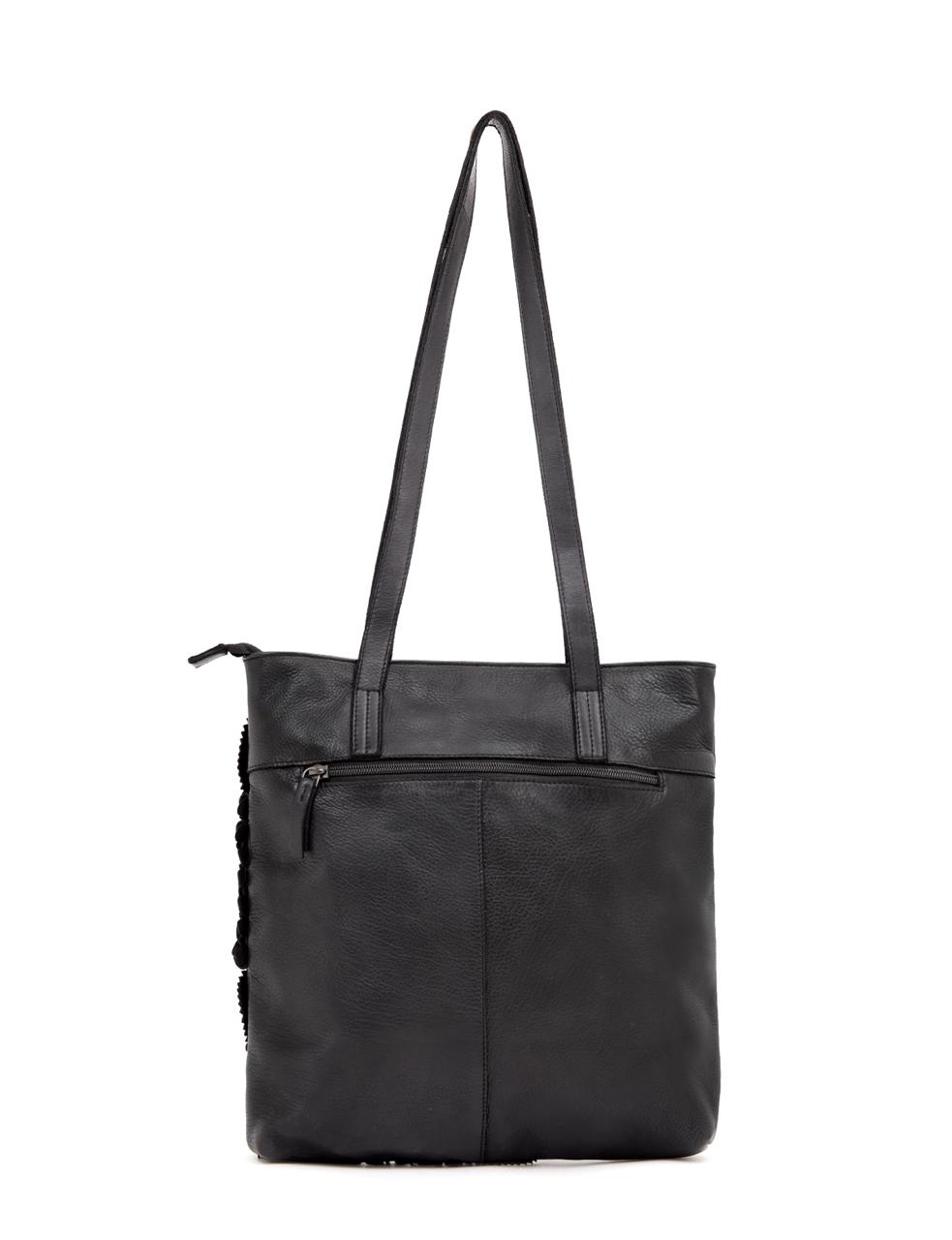 FLINDERS FLORAL TOTE - BLACK