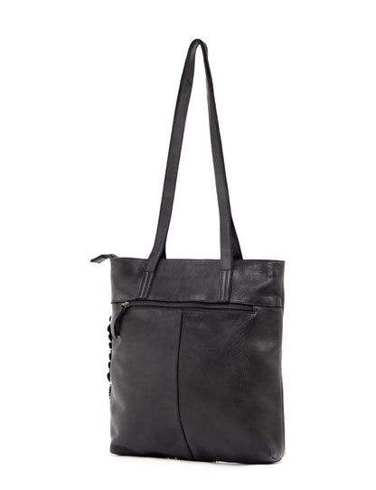FLINDERS FLORAL TOTE - BLACK