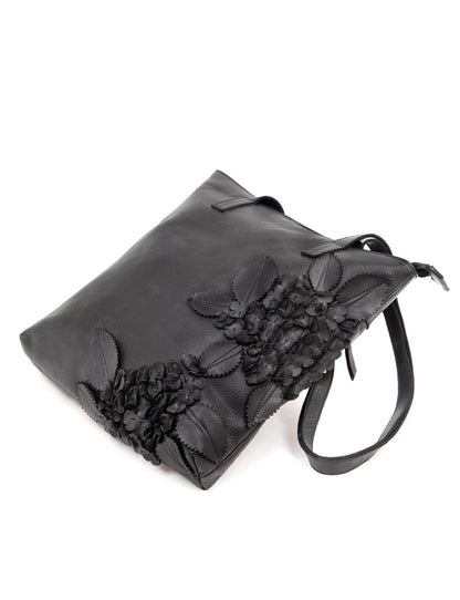 FLINDERS FLORAL TOTE - BLACK