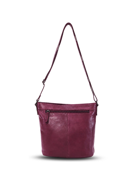 COOGEE CROSS BODY BAG W/ ADJUSTABLE STRAP - PURPLE